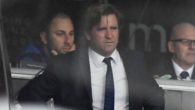 Bulldogs coach Des Hasler looks on during his side’s loss to the Eels.