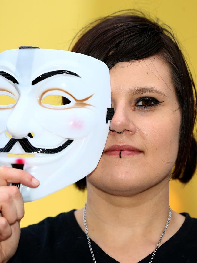 Rebekah Kendall, 31, protests at the Cube of Truth with Anonymous for the Voiceless. She’s been vegan for nine months.