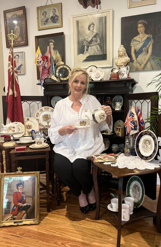 Avid Queen memorabilia collector Marietta Ayres of Traralgon in country Victoria.