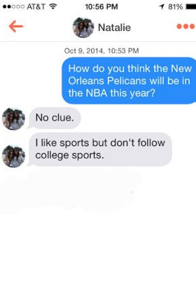 This Tinder dater could use a little refresher on her NBA teams.