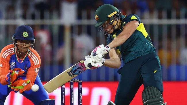 SHARJAH, UNITED ARAB EMIRATES - OCTOBER 13: Grace Harris of Australia bats during the ICC Women's T20 World Cup 2024 match between India and Australia at Sharjah Cricket Stadium on October 13, 2024 in Sharjah, United Arab Emirates.  (Photo by Francois Nel/Getty Images)