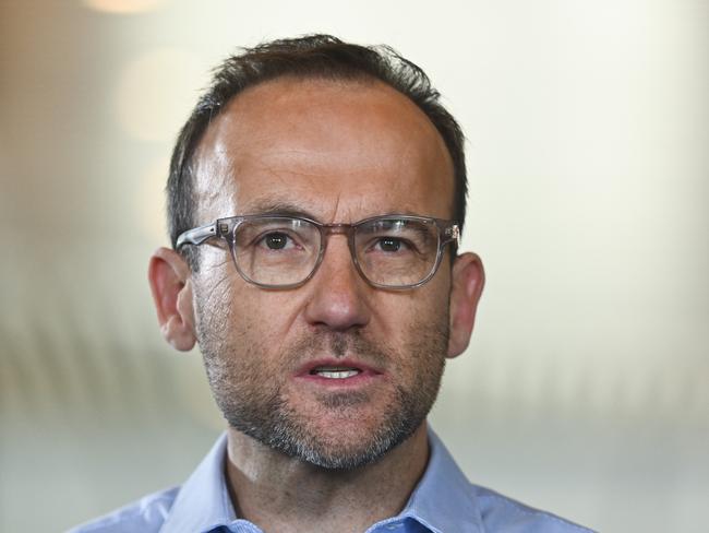 Greens leader Adam Bandt launches blitz of vulnerable Labor seats and ramps-up housing brawl. Picture: Martin Ollman