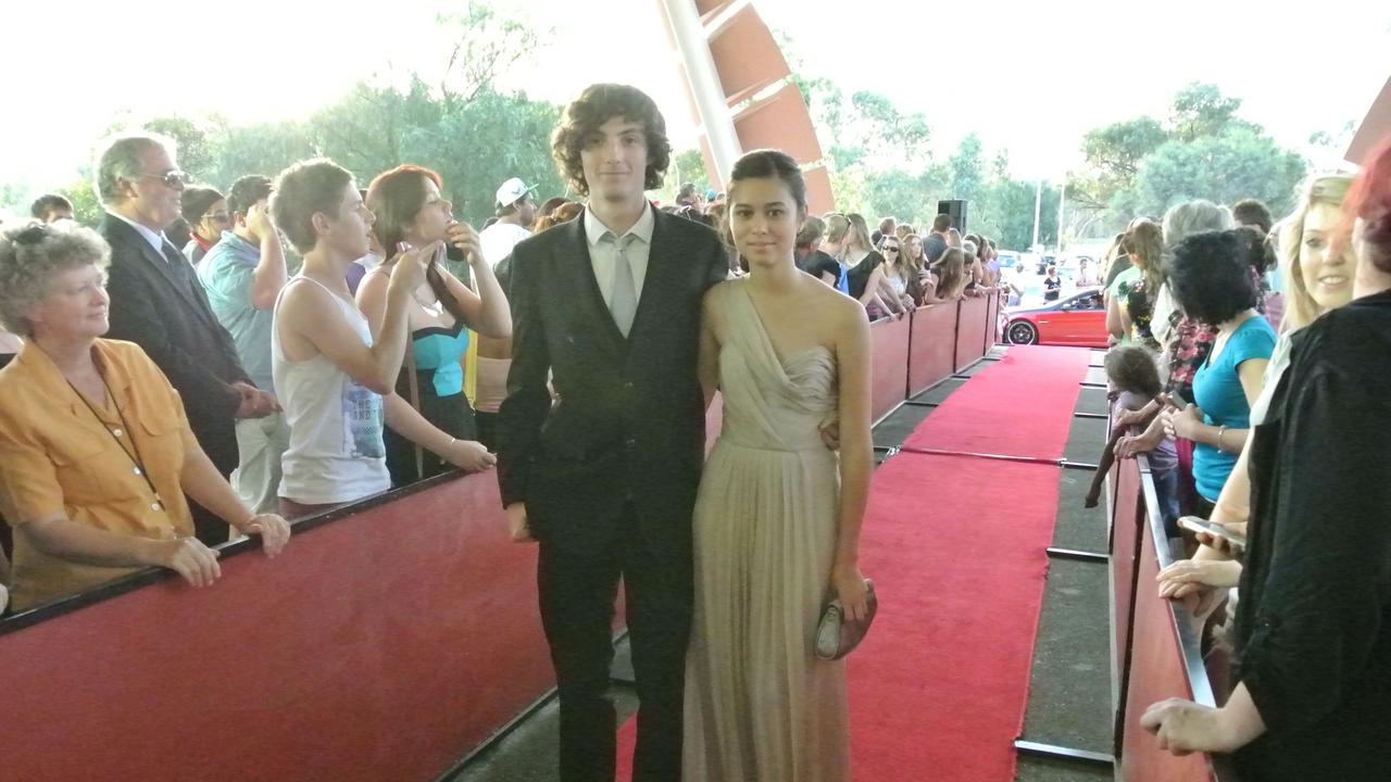 Jacob Organ and Aleesha O’Hanlon at the 2012 Our Lady of the Sacred Heart Catholic College formal at the Alice Springs Convention Centre. Picture: NT NEWS