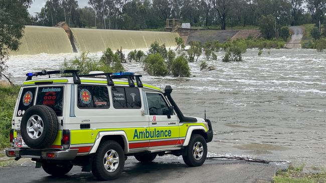 The Central Queensland region is currently experiencing flooding. Picture: QAS