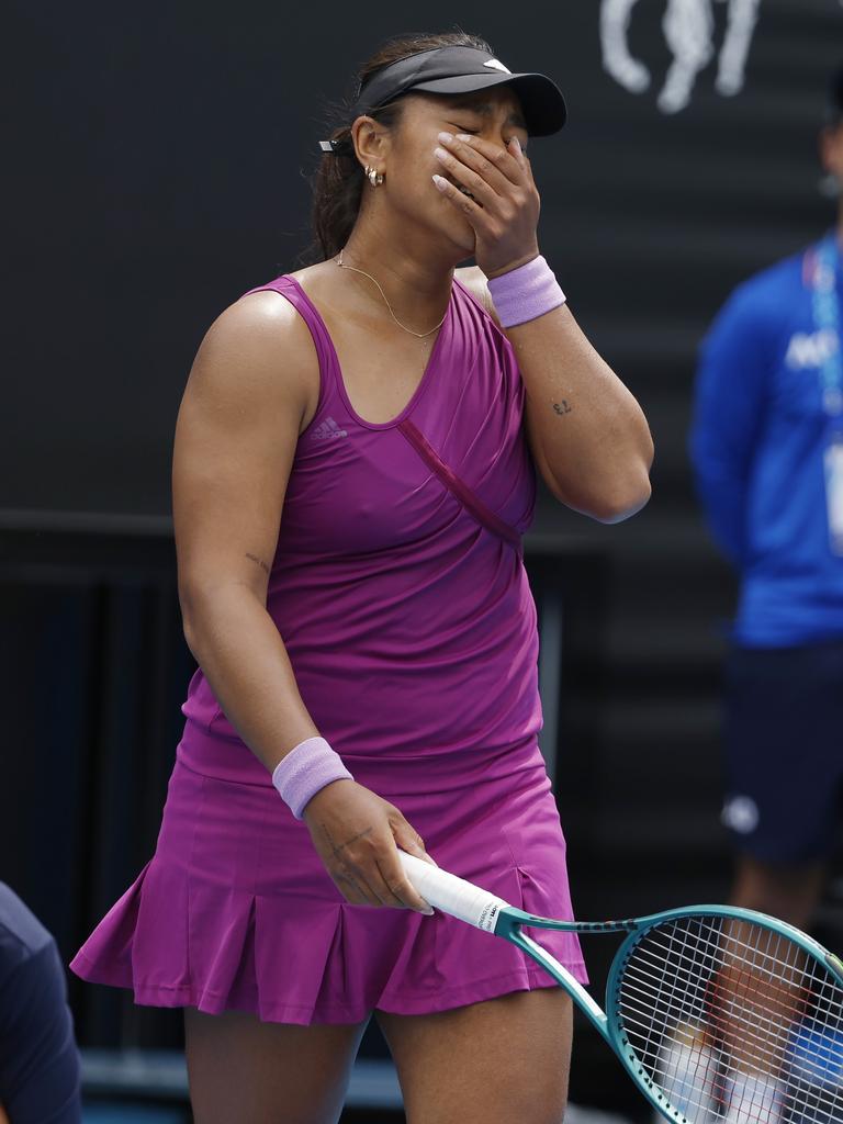 Destanee was overcome with emotion. Picture: Michael Klein