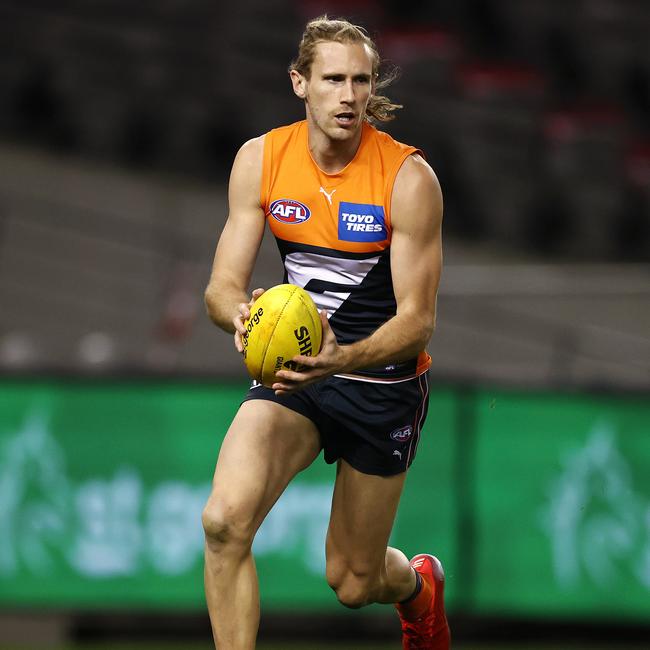 Nick Haynes has relished a return to defence for GWS.