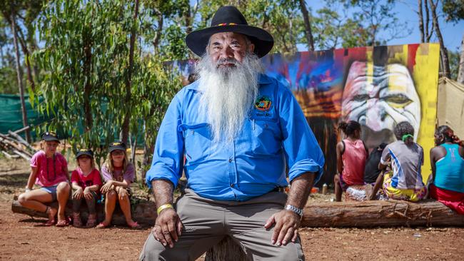 Indigenous leader Patrick Dodson at the Garma Festival in Arnhem Land. ‘You need a shift in the Constitution, and you need some certainty.’ Picture: Amos Aikman