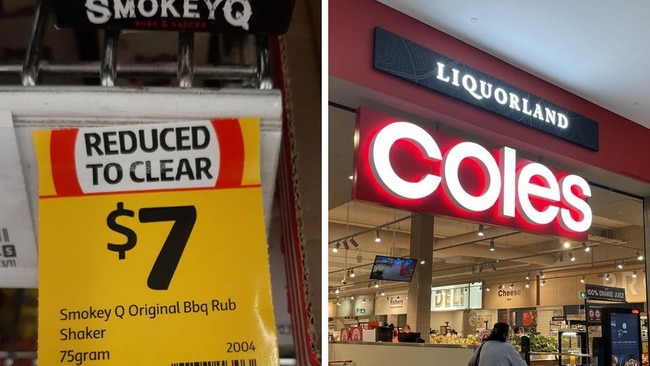 A Coles 'reduced to clear' price tag has left shoppers scratching their heads. Picture: Reddit