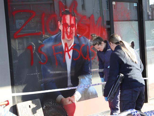 The vandalism has been widely slammed. Picture: David Crosling