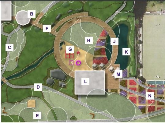 A map of the area included in the  proposed Ivanhoe Park Masterplan and Plan of Management. Picture:  Northern Beaches Council