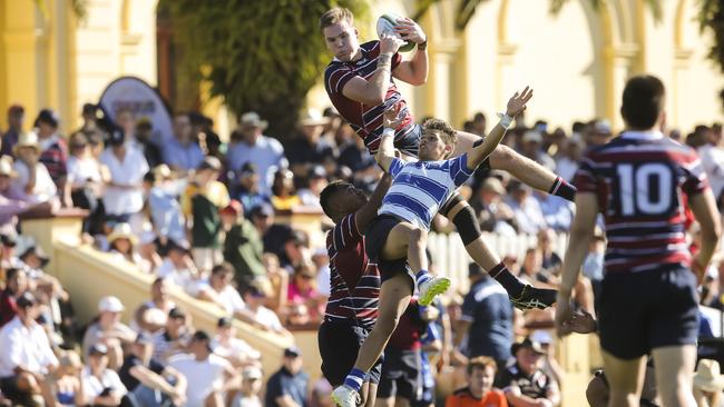 GPS rugby in Brisbane: Nudgee v TSS at Ross Oval, Nudgee College. Picture: Mark Cranitch