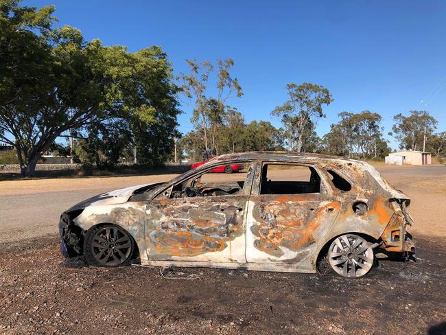 A stolen car was burnt out overnight on August 15, 2019, in West Gladstone.