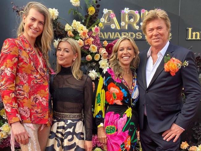 Christian Wilkins, Gabriella Power, Nicola Dale and Richard Wilkins at the Aria Awards.