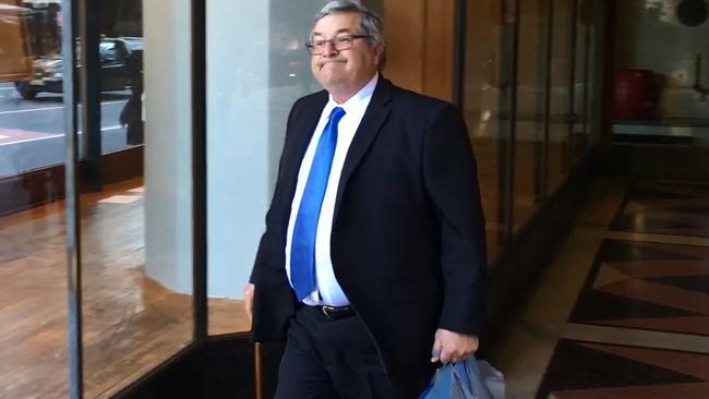 Convicted pedophile teacher Neil Futcher outside Sydney District Court.