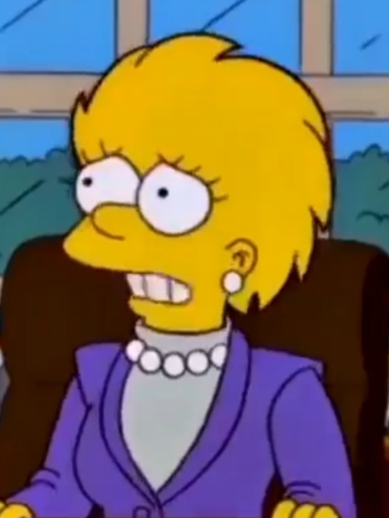 … and Lisa Simpson in 2000, on her first day as a post-Trump President.