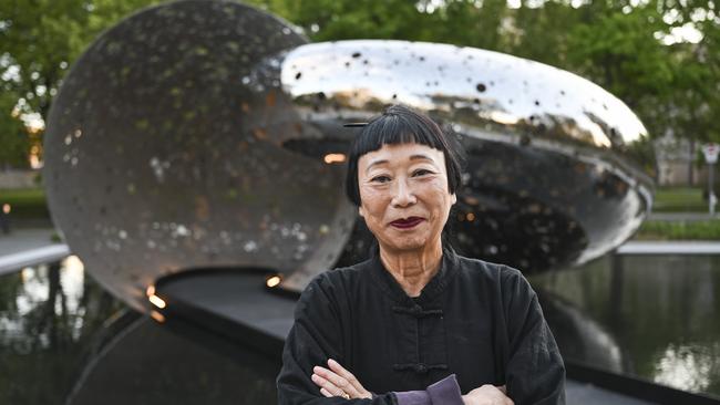 Lindy Lee and Ouroboros, an immersive, public sculpture at National Gallery of Australia in Canberra which was commissioned to celebrate the NGA’s 40th anniversary in 2022. Picture: Martin Ollman/NewsWire