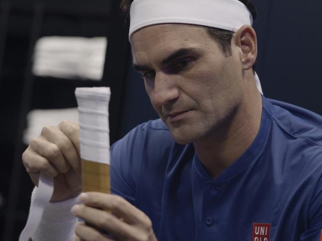 Roger Federer in the documentary Federer: 12 Final Days.