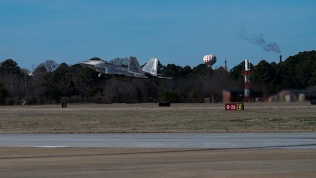 The F-22 Raptor taking off from Joint Base Langley-Eustis. Picture: USAF Airman 1st Class Mikaela Smith