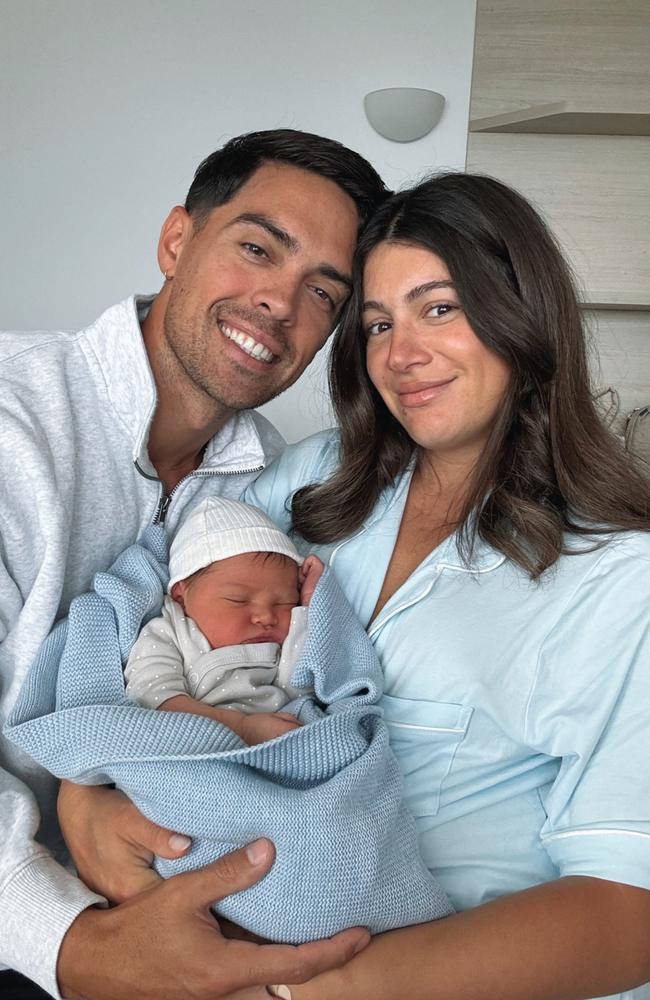 Purple Wiggle John Pearce and wife Jessie become parents for the first time with the birth of son, Henry.