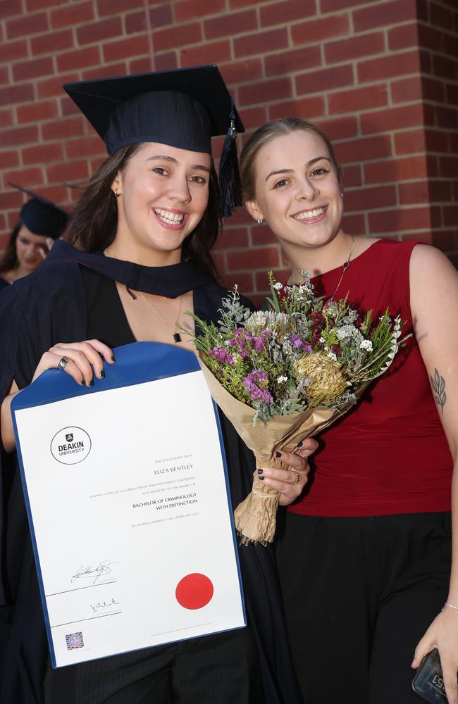 Eliza Bentley and Emma Watson. Picture: Alan Barber