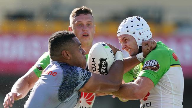 Canberra were well in control throughout the match. AAP Image/Dave Hunt.