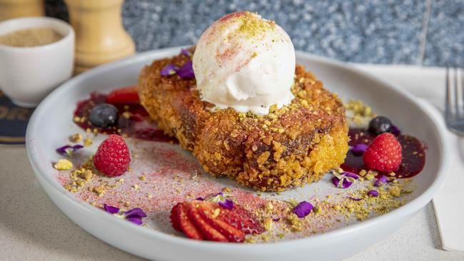 Is this Melbourne’s best French Toast? Quite possibly. Picture: Nicole Cleary