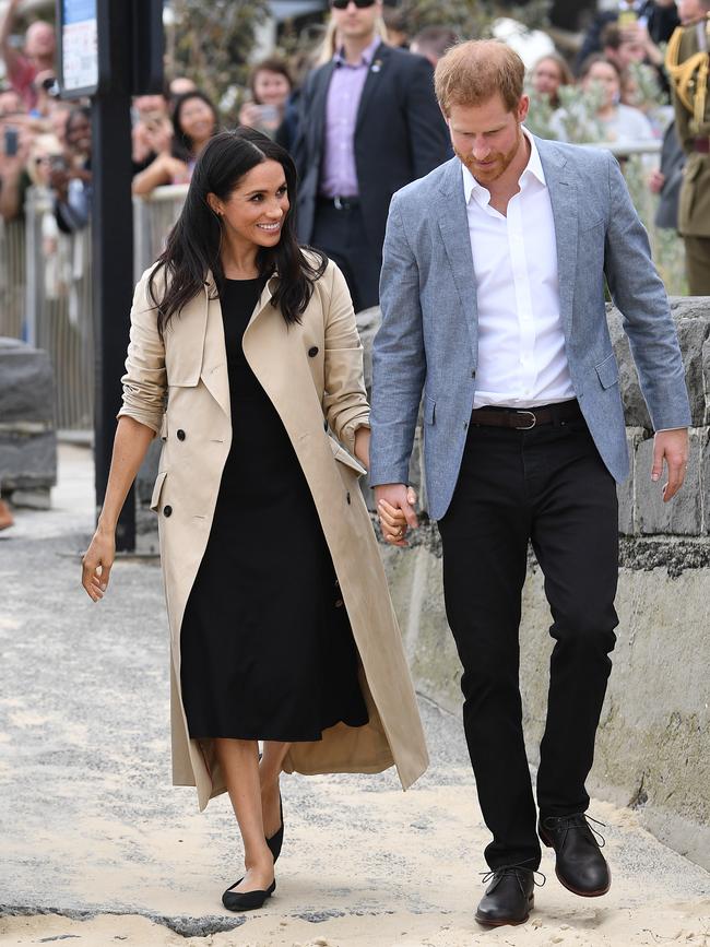 The royals arrive for a beach clean at South Melbourne Beach. Picture: AAP