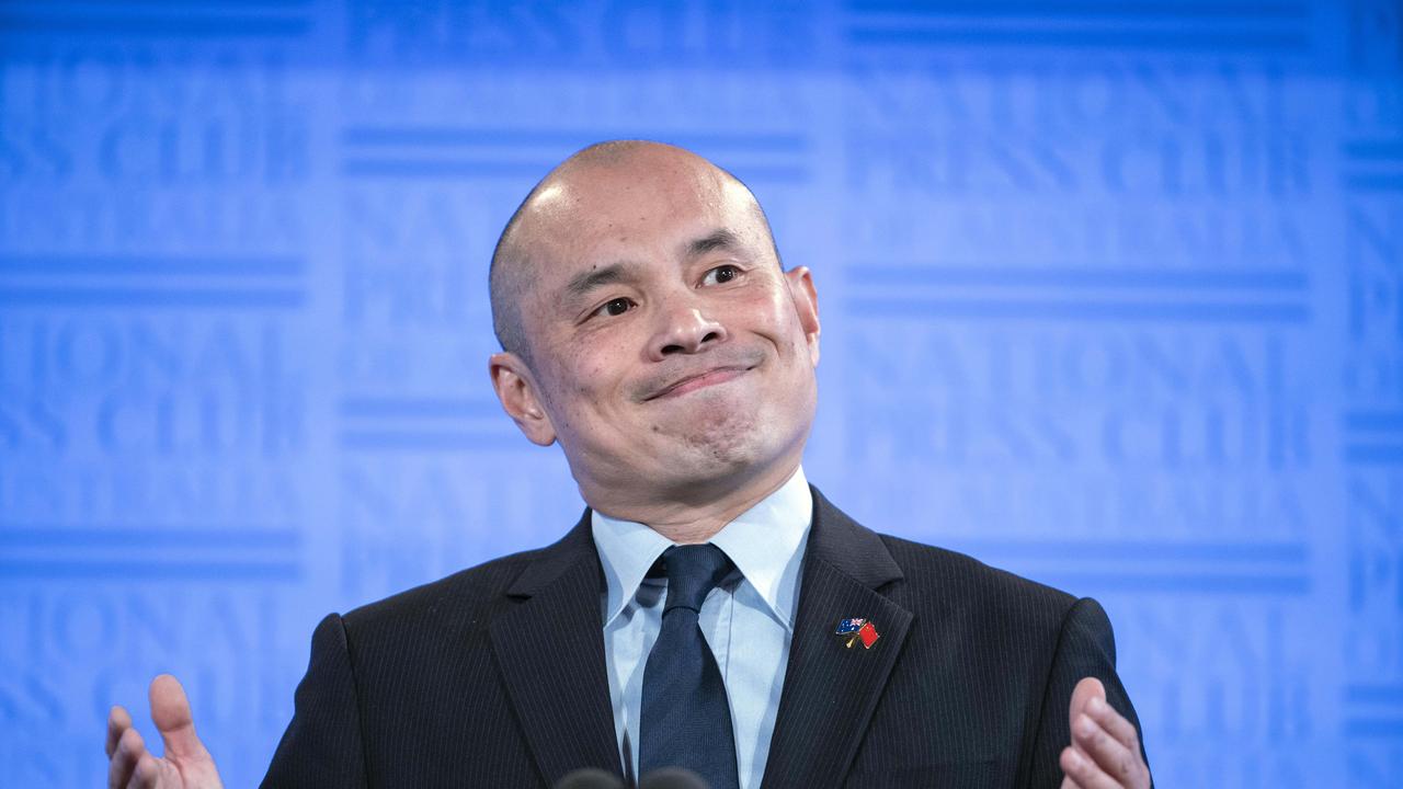 The Deputy Head of Mission/Minister, Embassy of the People's Republic of China in Australia, Minister Wang Xining, who addressed the National Press Club on Thursday. Picture: NCA NewsWire / Gary Ramage