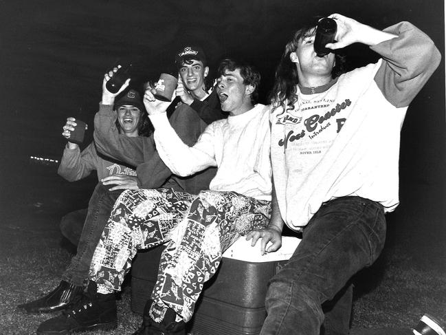 New Year’s Eve at the Torquay foreshore 1992. Picture: Phillip Stubbs