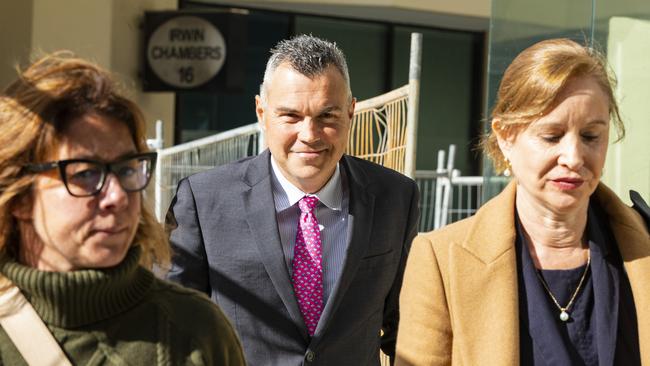 Steve Kaless, a former senior adviser to the West Australian Treasurer, leaves court in Perth on Tuesday after being acquitted of indecent assault. Picture: Ross Swanborough