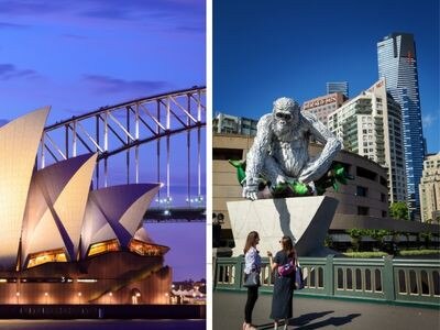 Sydney Harbour vs Melbourne's Southbank.