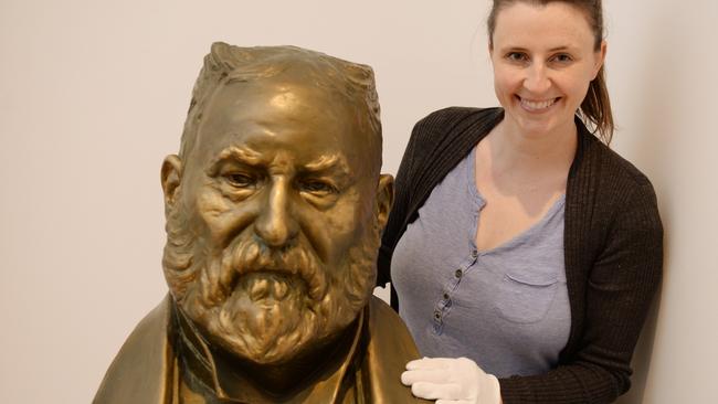 Curator Elle Credlin of Bayside gallery which hosted an exhibit about the infamous former mayor and Premier Thomas Bent in 2015. Picture: Kris Reichl