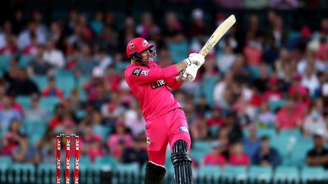 SYDNEY, AUSTRALIA – FEBRUARY 06: James Vince of the Sixers bats during the Big Bash League Final match between the Sydney Sixers and the Perth Scorchers at the Sydney Cricket Ground on February 06, 2021 in Sydney, Australia. (Photo by Brendon Thorne/Getty Images)