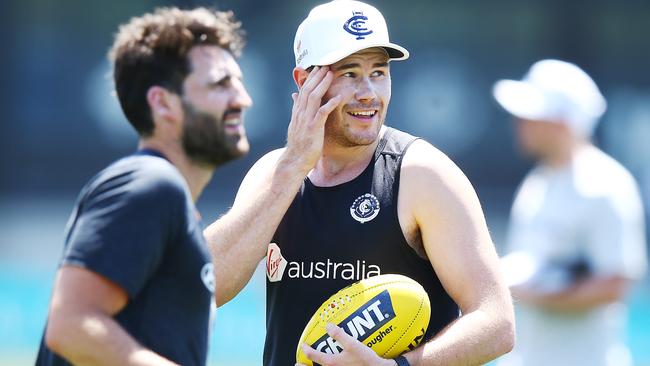 Mitch McGovern suffered a back injury at Carlton training. Picture: Getty Images 