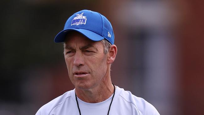 MELBOURNE . 21/11/2022.  AFL. North Melbourne training at Arden St.   North Melbourne coach Alastair Clarkson at training today  . Picture by Michael Klein