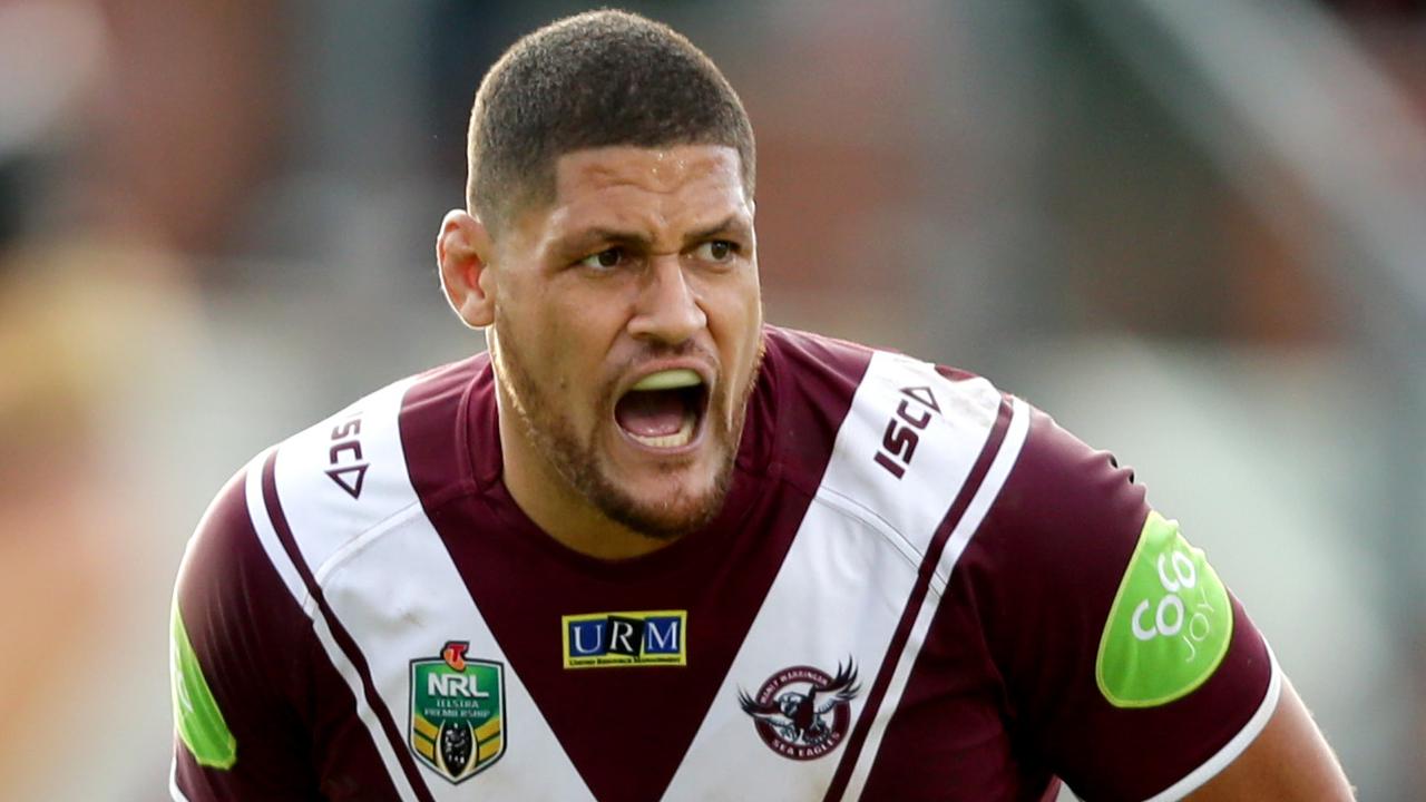 Manly's Willie Mason during the round 9 NRL game between the Manly Warringah Sea Eagles and the Newcastle Knights at Brookvale Oval .Picture Gregg Porteous