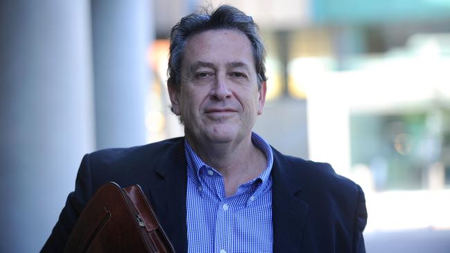 Former winemaker Andrew Garrett outside the Federal Court in a previous case.