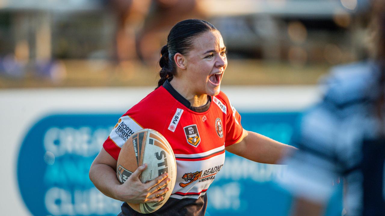 Emma Forsyth of the Litchfield Bears against the Darwin Brothers in the 2023 NRL NT prelim final. Picture: Pema Tamang Pakhrin