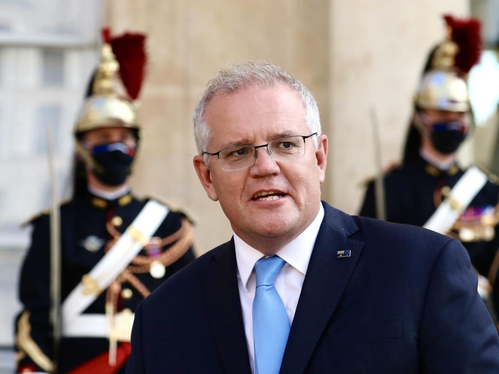 The PM praised his deputy PM for his leadership. Picture: Adam Taylor/PMO