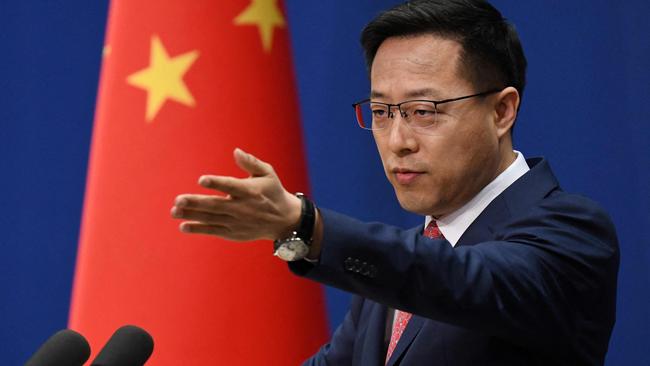 Chinese Foreign Ministry spokesman Zhao Lijian. Picture: Greg Baker/AFP