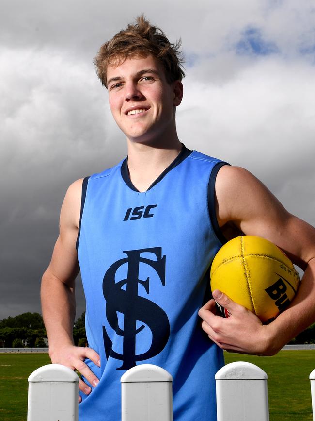 Sturt’s Tom Powell reminds Buckenara of a young Lachie Neale. Picture: Tricia Watkinson