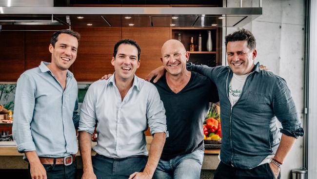 Tom, Pete and Karl Stefanovic with Matt Moran. Matt Moran’s You Tube Series – Kitchen Tales. Mandole Orchard.