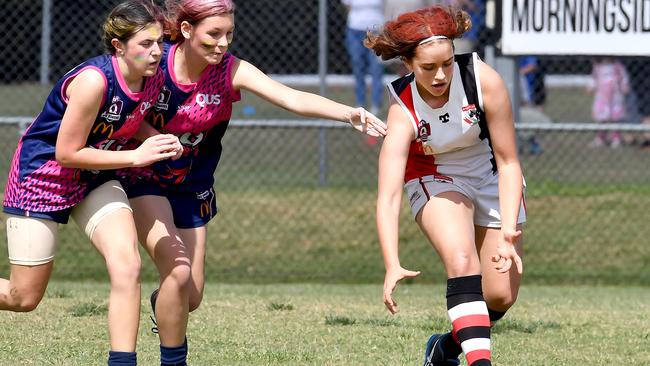 Morningside Vs North Lakes in the AFLQ Youth Grand Finals. Saturday September 4, 2021. Picture, John Gass