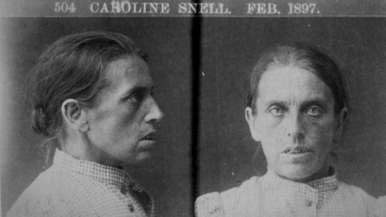 A police photograph of Caroline Snell, whose revelation of dark secrets saw her committed to an asylum. Picture: Public Records Office of Victoria