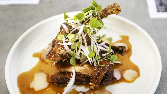 The Sichuan duck with tamarind and sesame dressing. Picture: Nigel Hallett