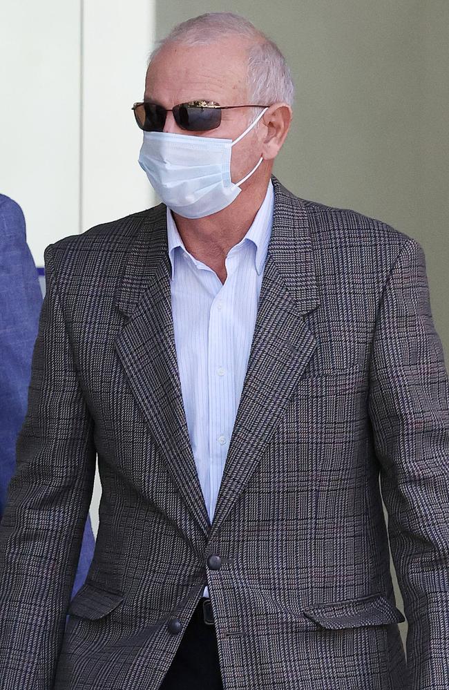 Anthony Gliddon leaving Brisbane District Court after pleading guilty to fraud over $30,000. Picture: Liam Kidston