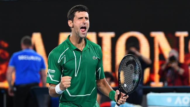 Serbia's Novak Djokovic could join an elite group with victory on Sunday. Picture: AFP