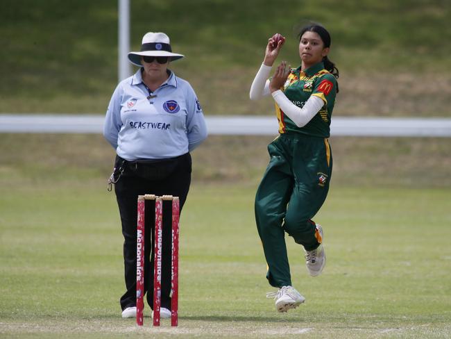 Trushna Hadawle with the new ball. Picture Warren Gannon Photography