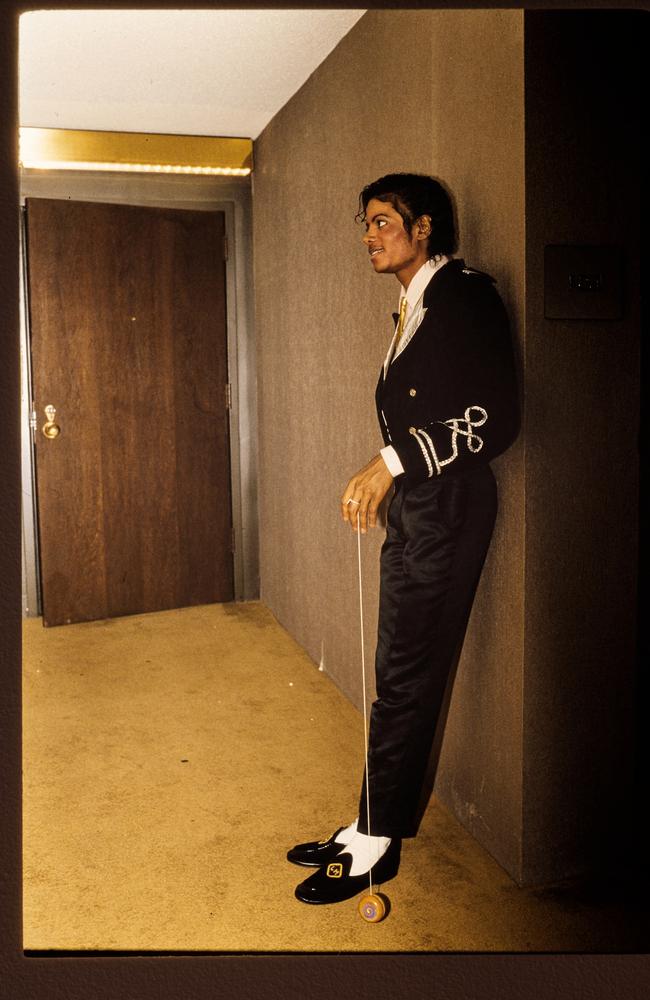 Michael playing with a yoyo backstage. Picture: Dan Gottesman/Jacksons Entertainment