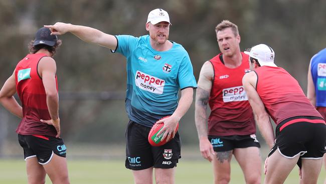 Jarryd Roughead is enjoying his new role as a coach at St Kilda. Picture: Michael Klein